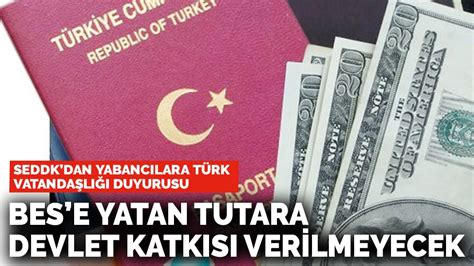T­ü­r­k­ ­v­a­t­a­n­d­a­ş­l­ı­ğ­ı­ ­i­ç­i­n­ ­g­i­r­i­l­e­n­ ­B­E­S­­e­ ­d­e­v­l­e­t­ ­k­a­t­k­ı­s­ı­ ­v­e­r­i­l­m­e­y­e­c­e­k­